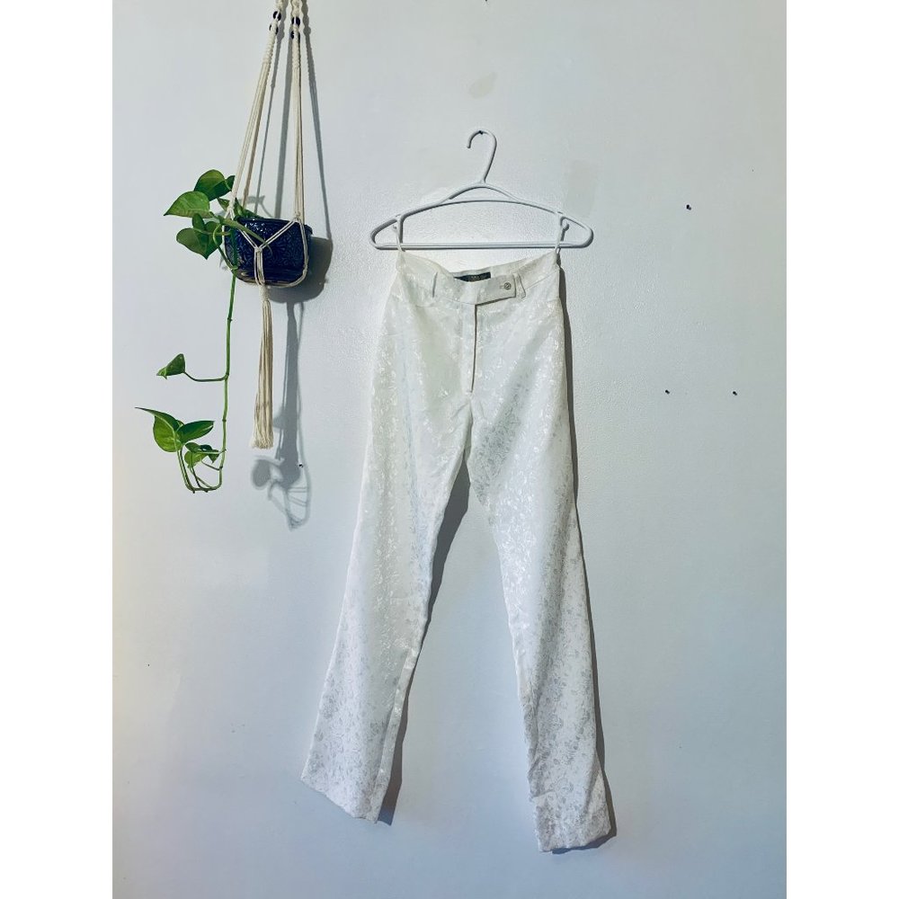 White Floral Pants- Atelier Boz- Made in Japan